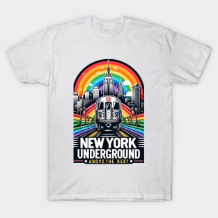 Copy of New York Subway rainbow themed NYC Subway Train T-Shirt